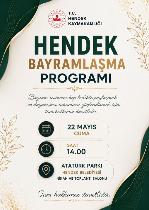 Bayramlaşma Programımıza tüm hemşehrilerimiz davetlidir