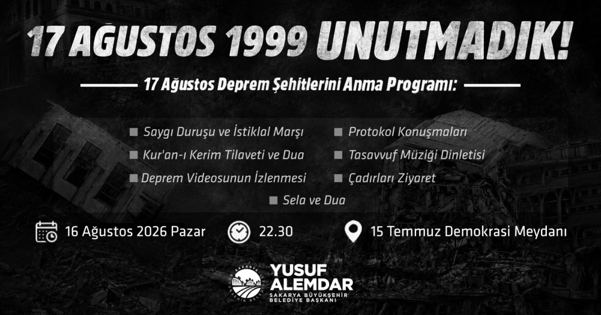 17 Ağustos depremi 27. Yılında dualarla anılacak!