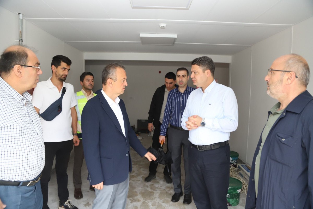 Kaymakam Gökpınar, yapımı devam eden eğitim yatırımlarını yerinde inceledi